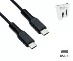 USBCL-C-15S USB Typ C auf C Ladekabel im Aktions-Karton, schwarz, 1,5m